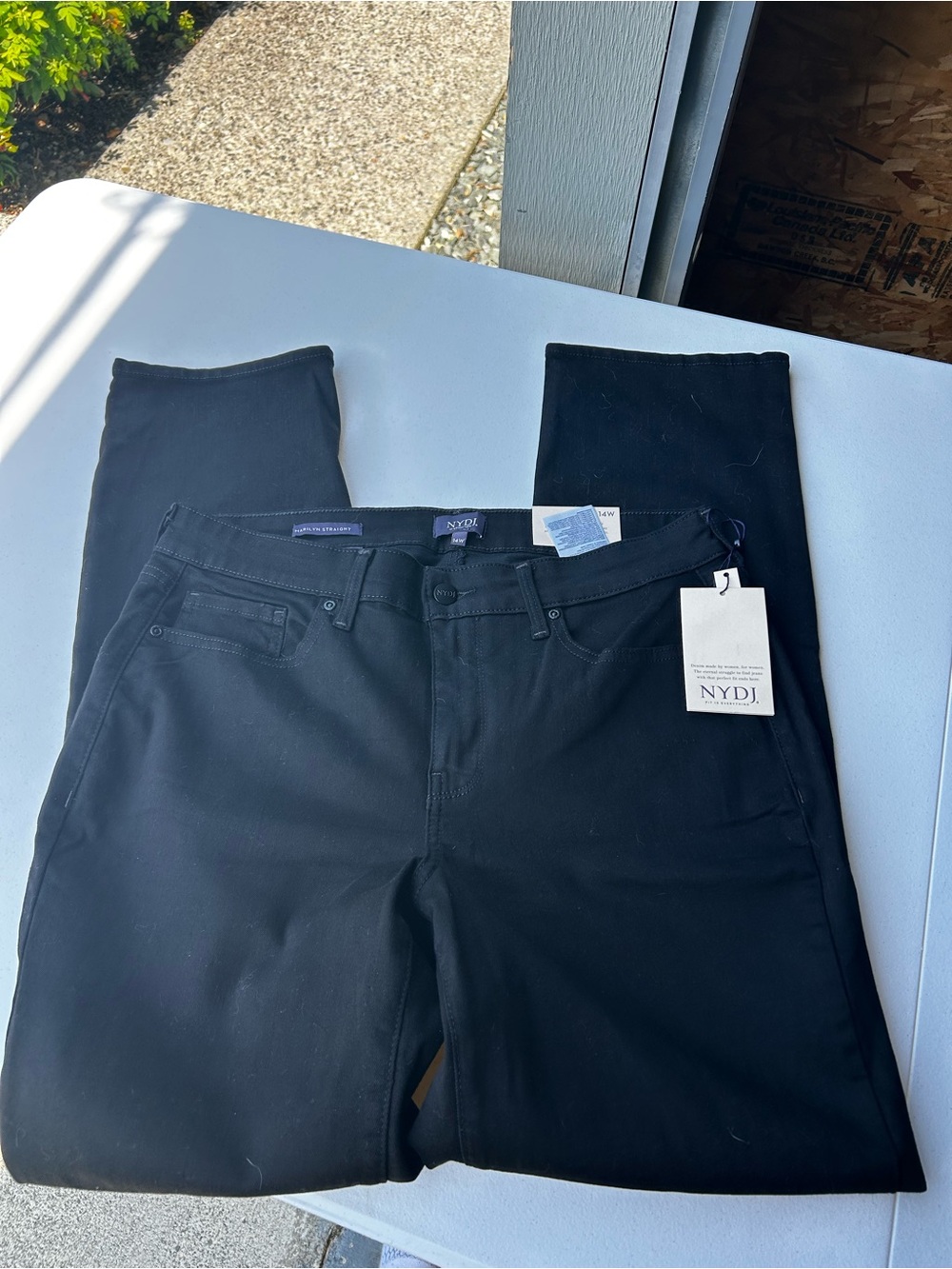 NYDJ Black Straight Leg Jeans with Tag Attached